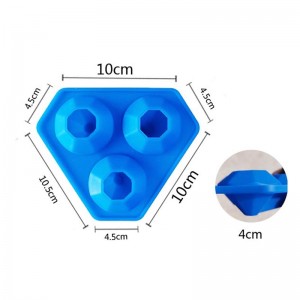 3 pholl tráidire diamaint oighir diamant tráidirí múnla silicone diamant le haghaidh buamaí folctha uisce beatha, candy, gallúnach, agus ceardaíocht DIY, sábháilte miasniteoir, ath -inúsáidte