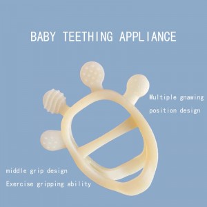 Bréagáin Teether Leanbh Silicone do Leanaí 3 Míonna, BPA Free Drop Nresestant Mittens Silicone Bréagáin Toys Le haghaidh faoisimh ghuma tinn, bréagáin chew leanbh do riachtanais sucking