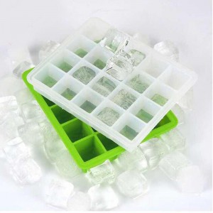 20 Múnla Ciúb Oighir Well, Tráidire Oighir Déanta as Silicone Grád Bia, Múnla Ciúb Oighir Deoch Cocktail, Éasca le Glan BPA Saor in Aisce