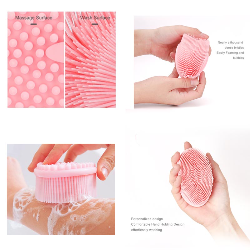 Scrubber coirp silicone lofah lofah exfoliating coirp scuab folctha scuab loofah do pháistí íogaire mná fir gach craiceann craiceann